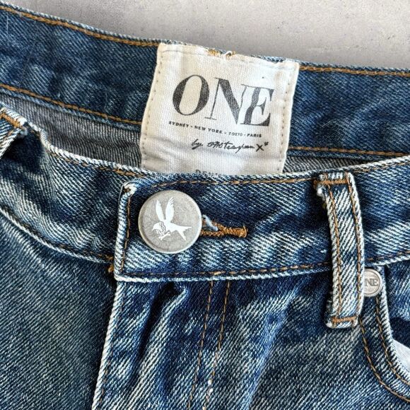 ONE by One Teaspoon Awesome Baggies Denim Sz 25 - Medium Distressed Wash - Picture 6 of 8